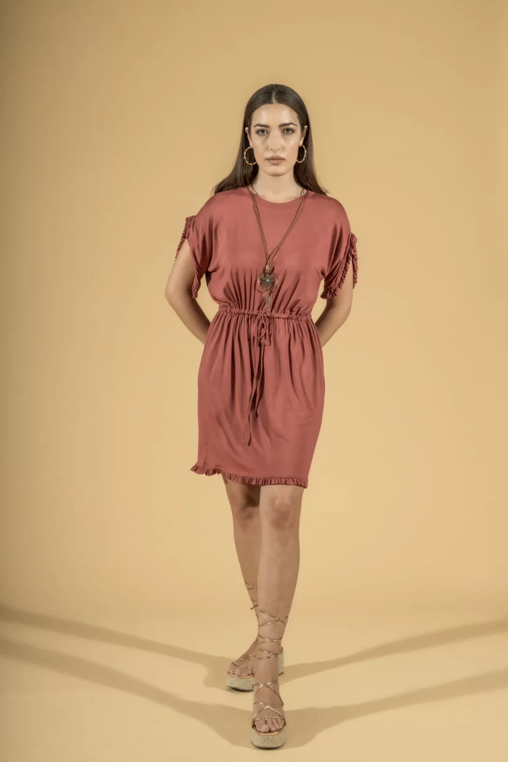 ABITO VISCOSA MM CON ROUGE E LACCETTI VITA – DGP1314