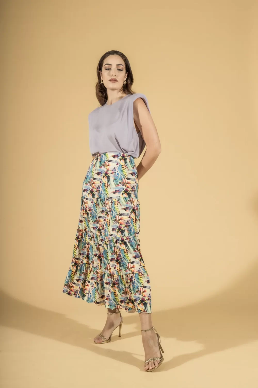 MAGLIA SMANICATA VISCOSA CON SPALLINE – DGP1319