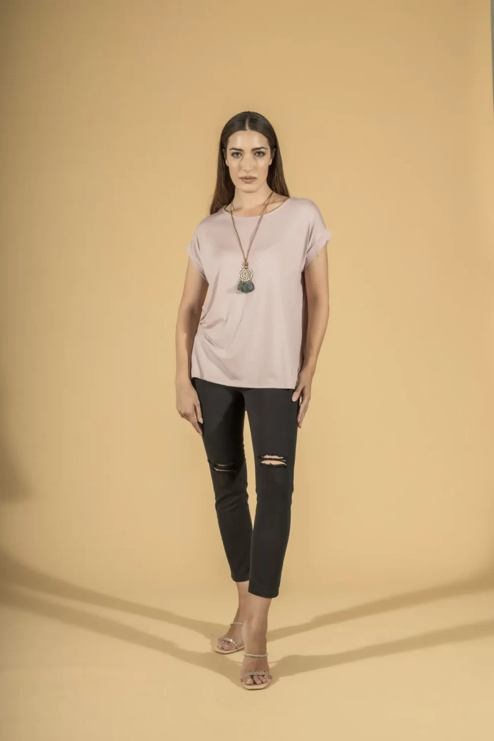 PANTALONE VITA ALTA CON SPACCHETTI BULL – DGP1538°