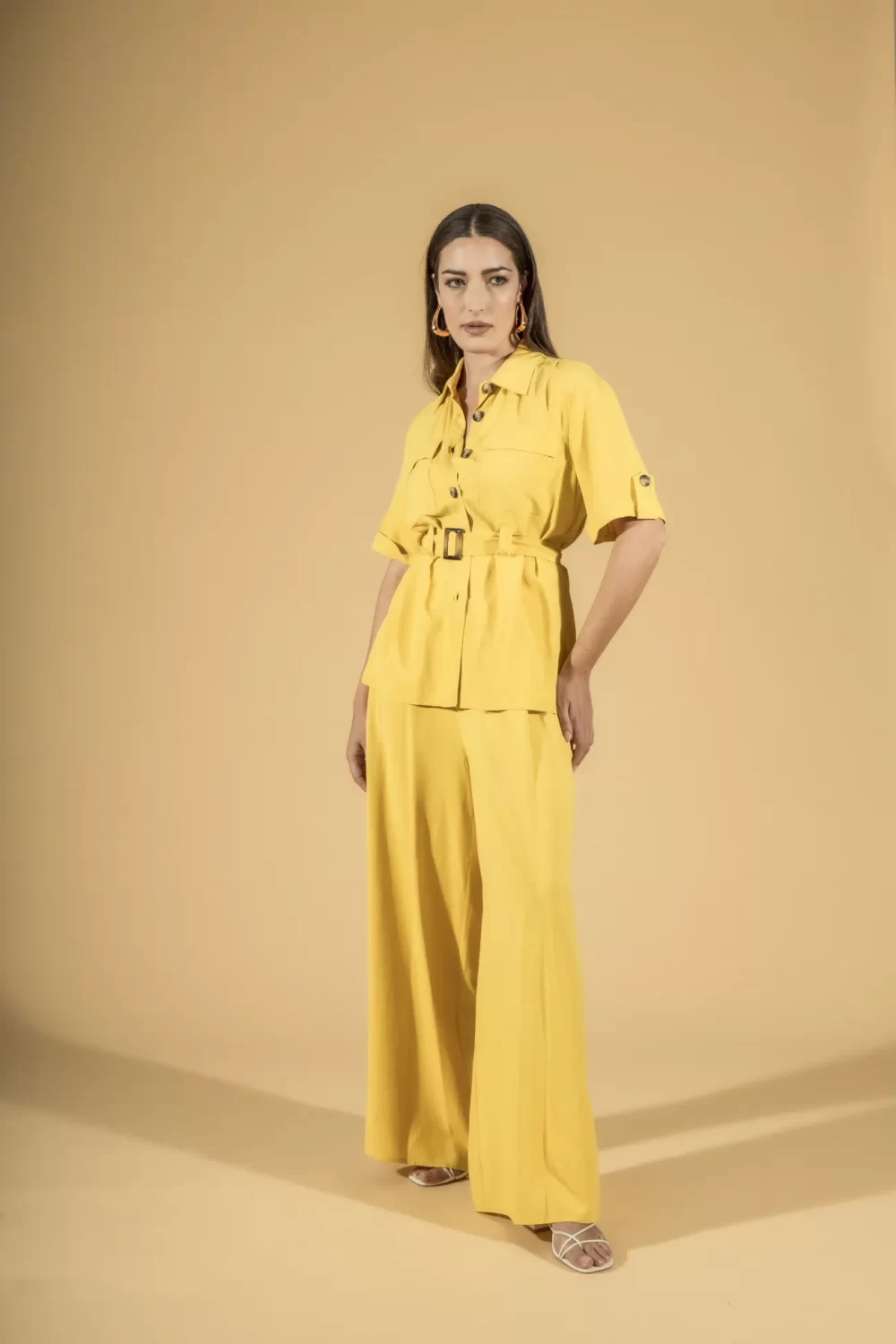 CAMICIA SARIANA MM CON TASCHINI E CINTA VISCOSA/LI – DGP1427