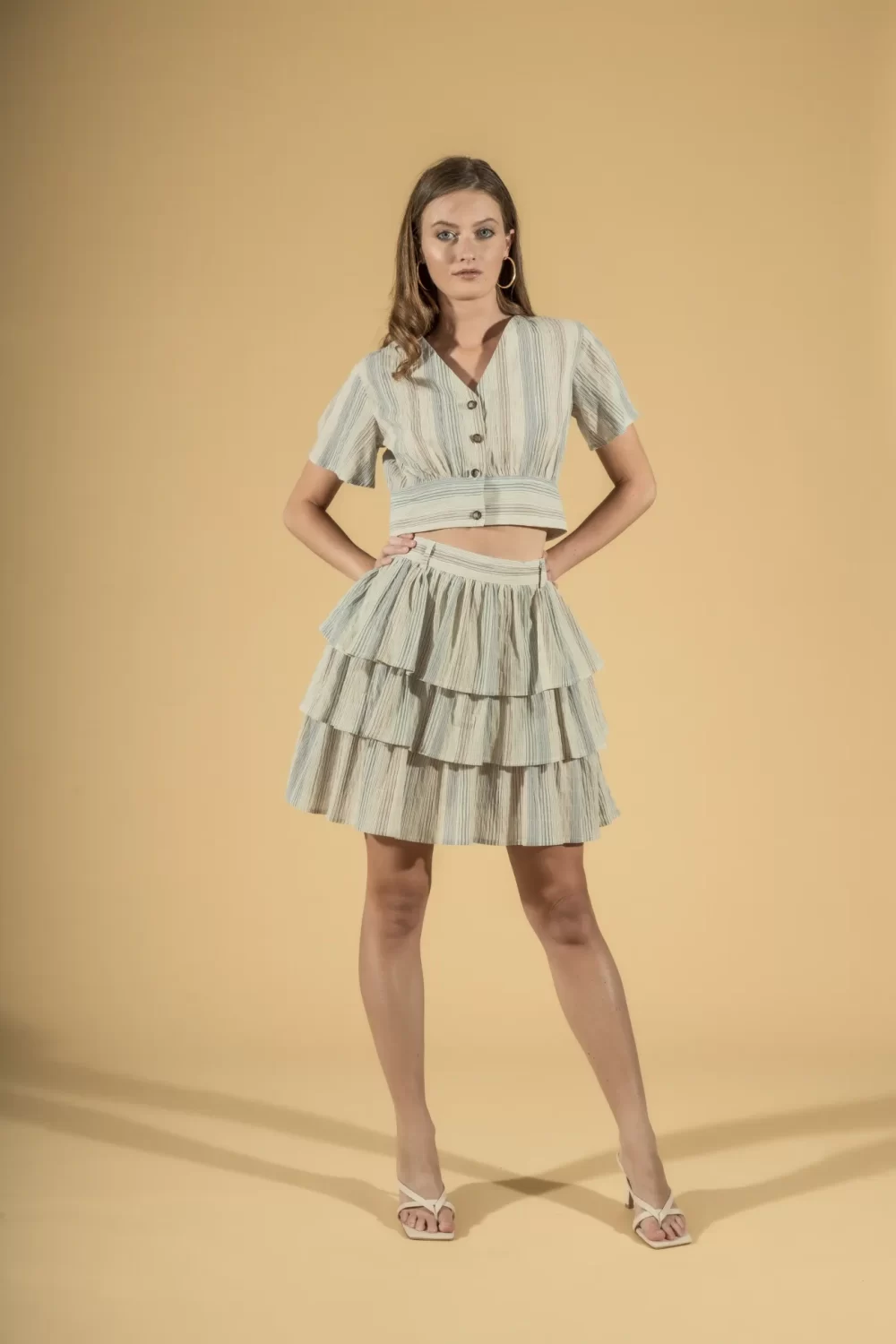 MINIGONNA CON BALZE MULTICOLOR – DGP1431