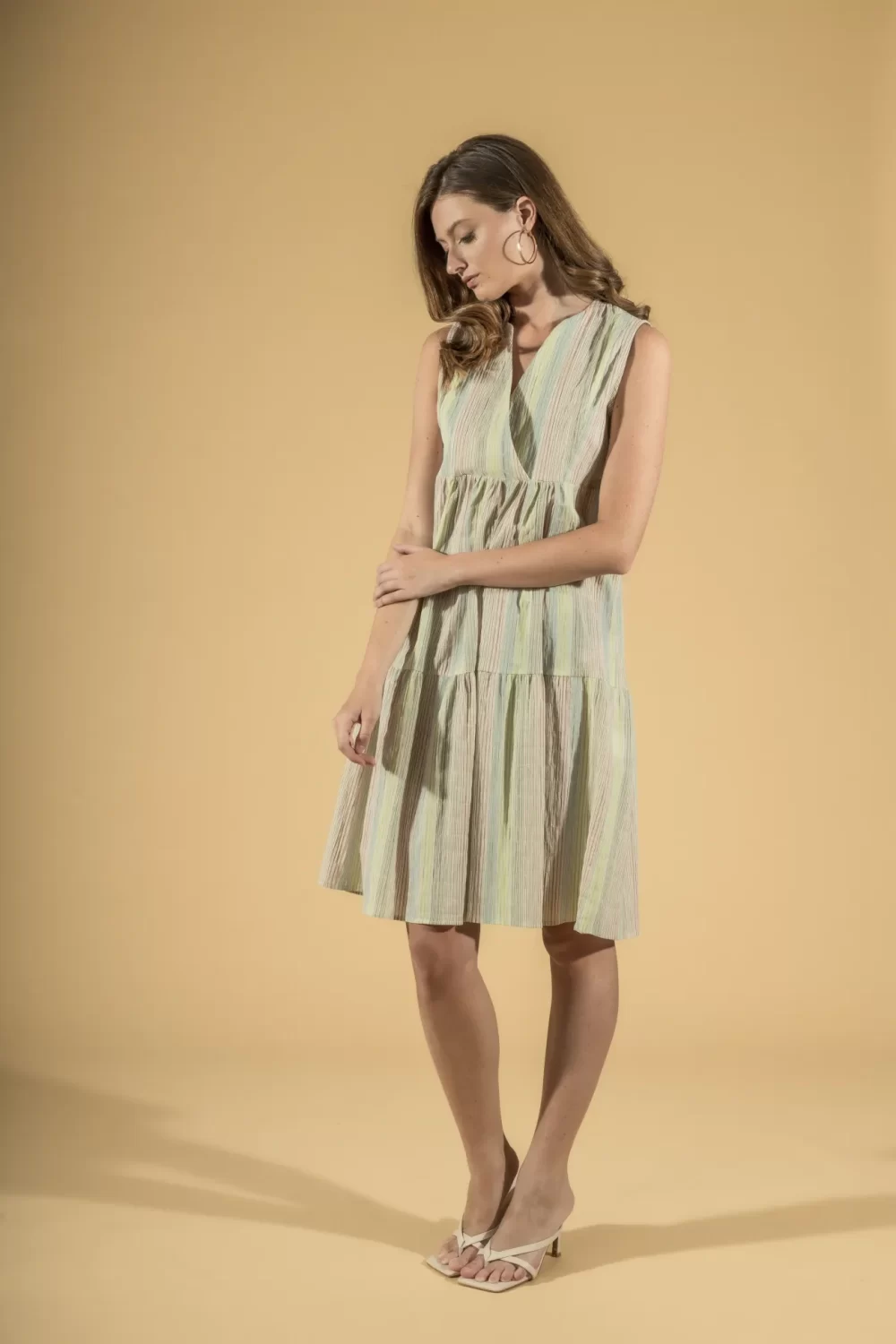 ABITO SCOLLO INCROCIO MULTICOLOR – DGP1432