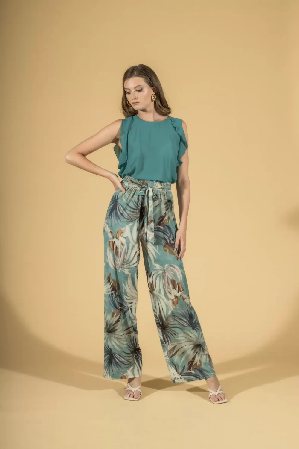 CANOTTA SMANICATA CON ROUGE GEORGETTE – DGP1604