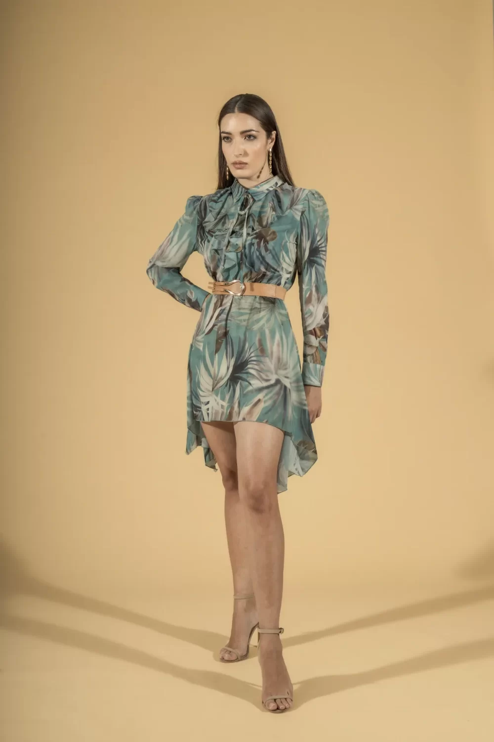 ABITO STAMPA PALME CON ROUGE – DGP1612