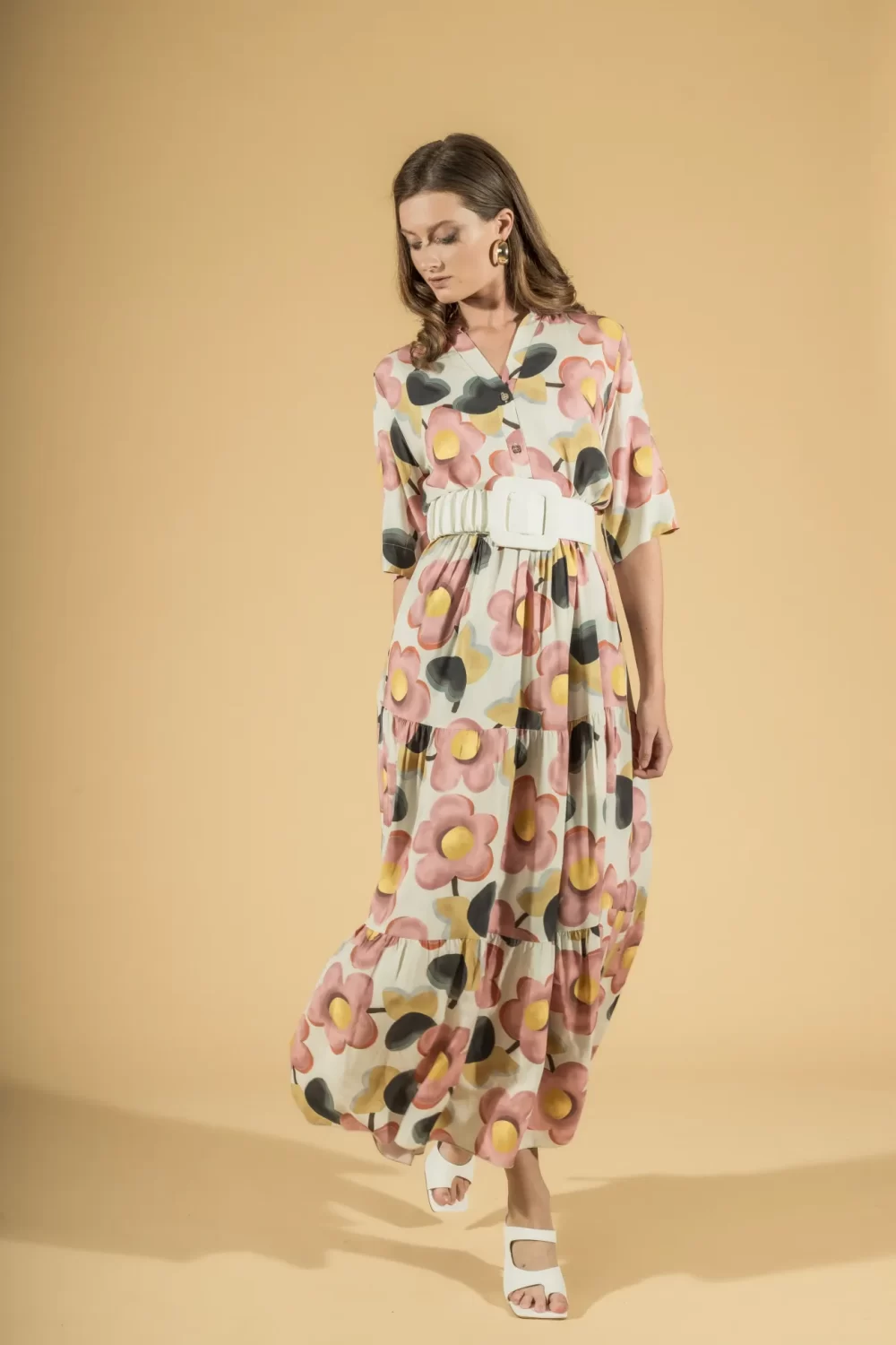 ABITO LUNGO FANTASIA FIORI CON BALZE – DGP1620