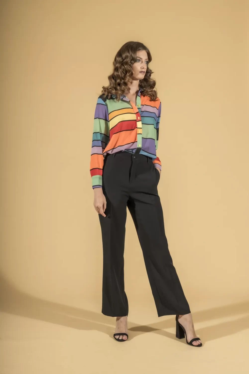 CAMICIA AMPIA RIGATA – DGP1636