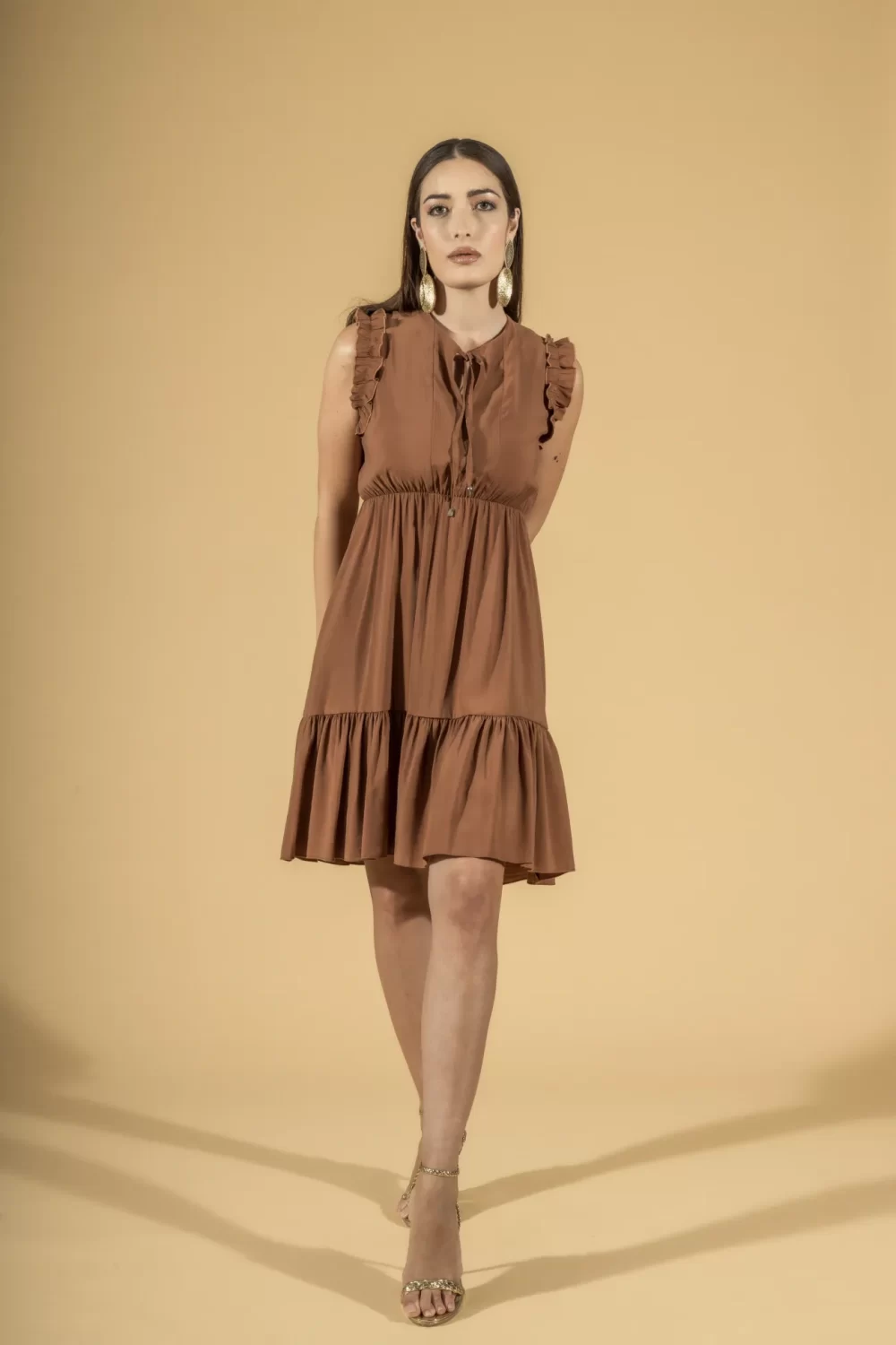 ABITO CUPRO SMANICATO CON ROUGE – DGP1708