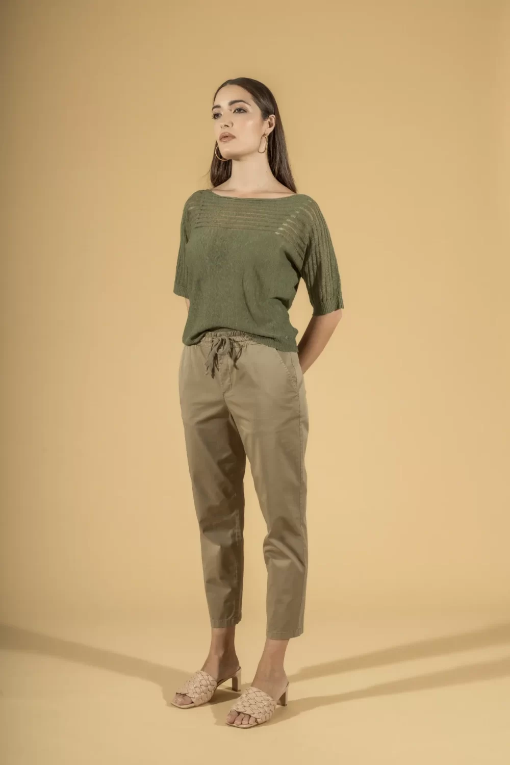 MAGLIA SCOLLO A BARCA LINO/VISCOSA – DGP2005