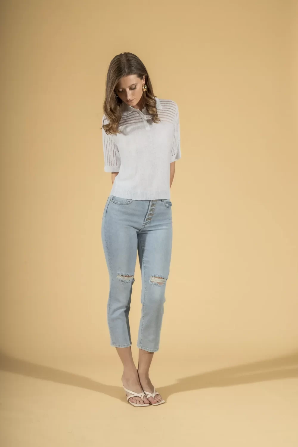 POLO LINO/VISCOSA LAVORATA – DGP2006°