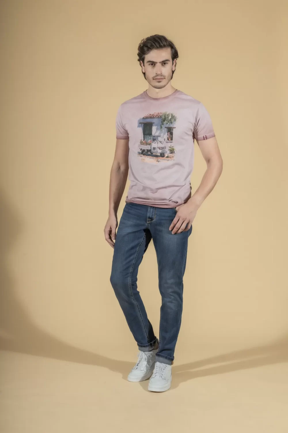 T SHIRT T FREDDO CARRETTINO CON FIORI – UGP715