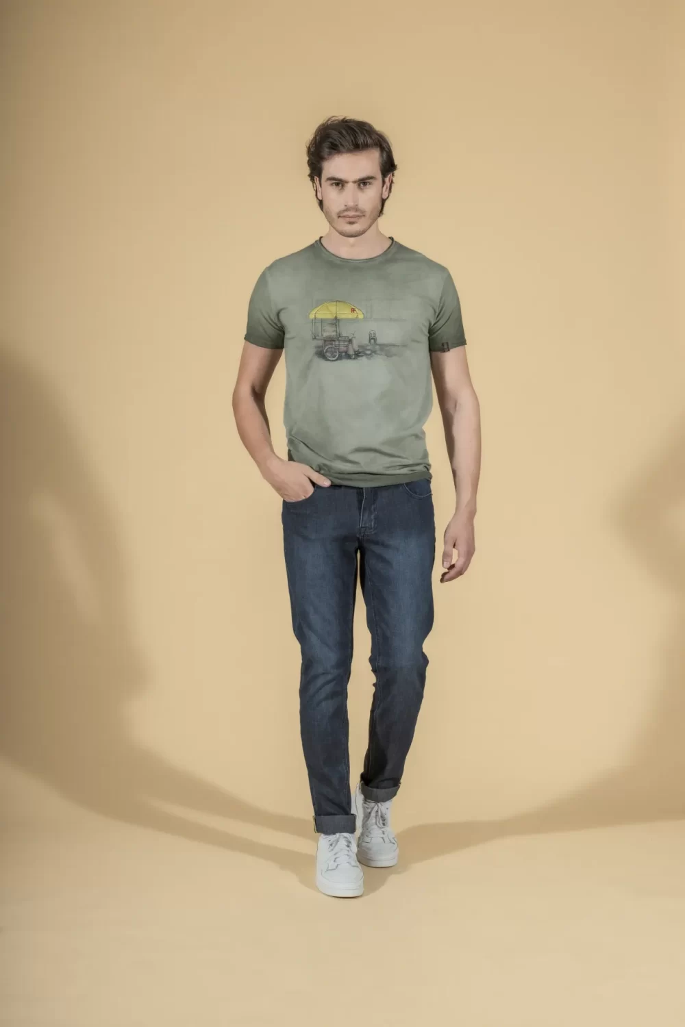 T SHIRT T FREDDO STAMPA CARRETTINO CON APPLICAZION – UGP727