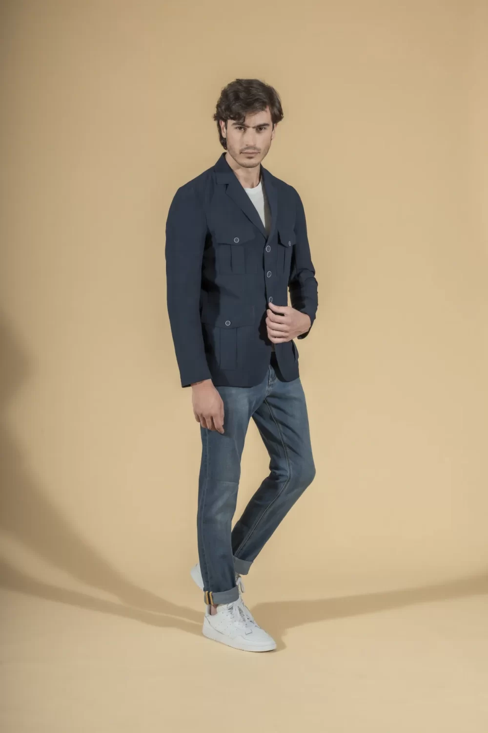 GIACCA SAHARIANA RODI VISCOSA/LINO – UGP807