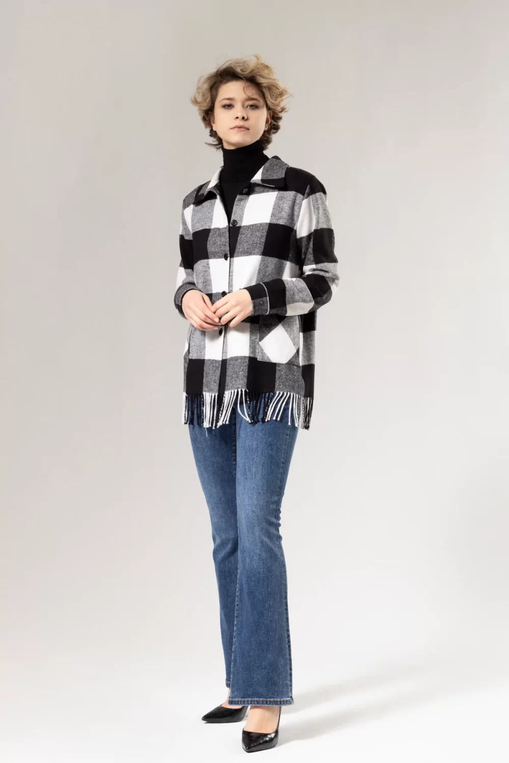 CAMICIA QUADRI CON FRANGE FLANELLA – DGF2450°