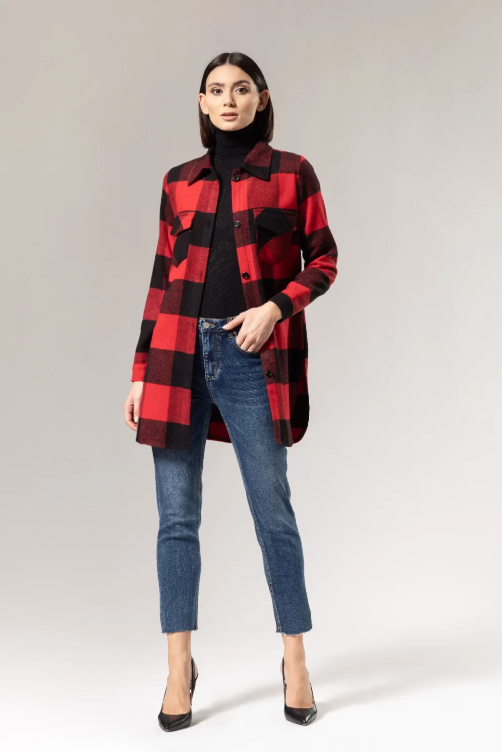 CAMICIONE LUNGO QUADRI FLANELLA – DGF2451°