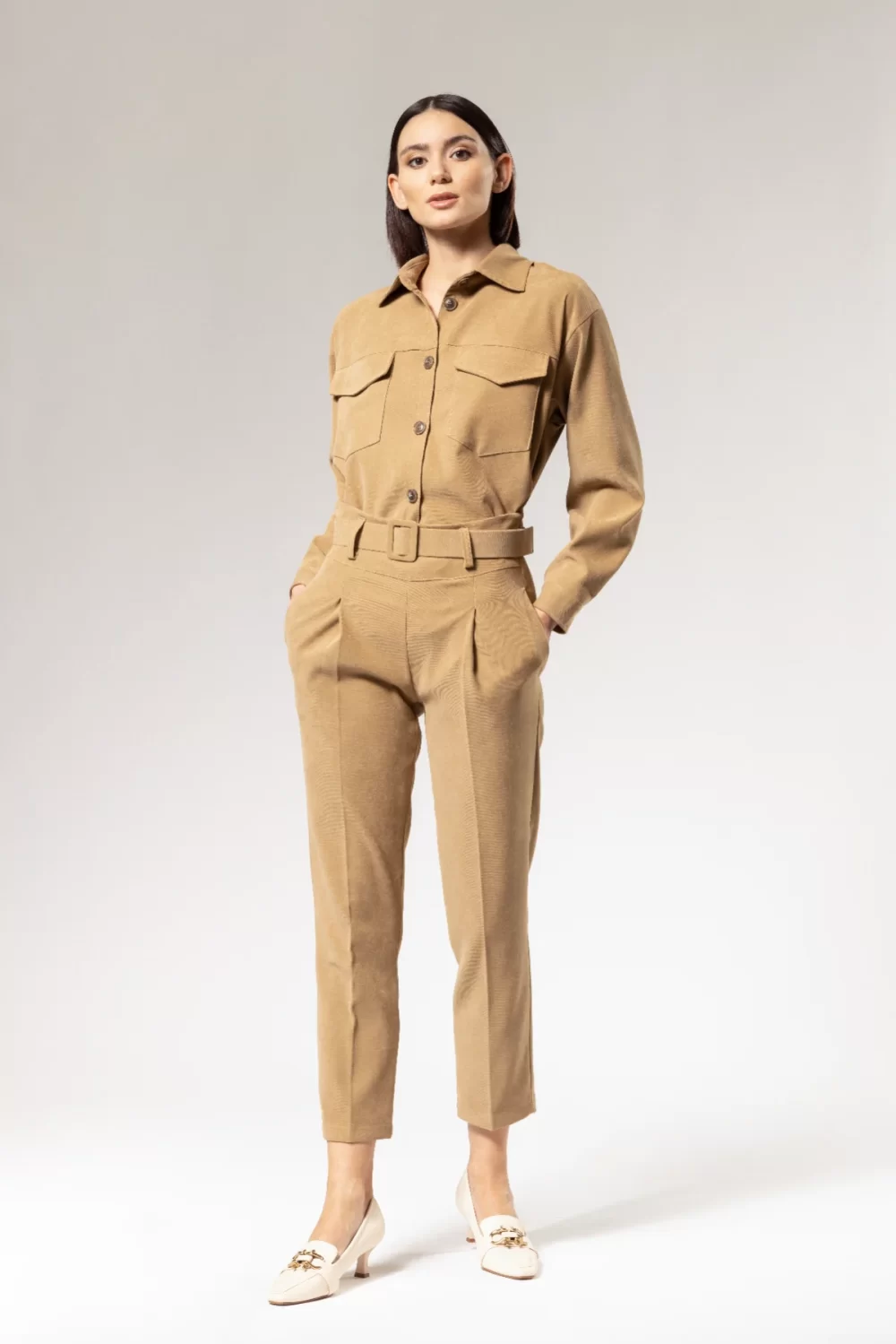 PANTALONE MARTEL CON PENCES E CINTA – DGF2454°