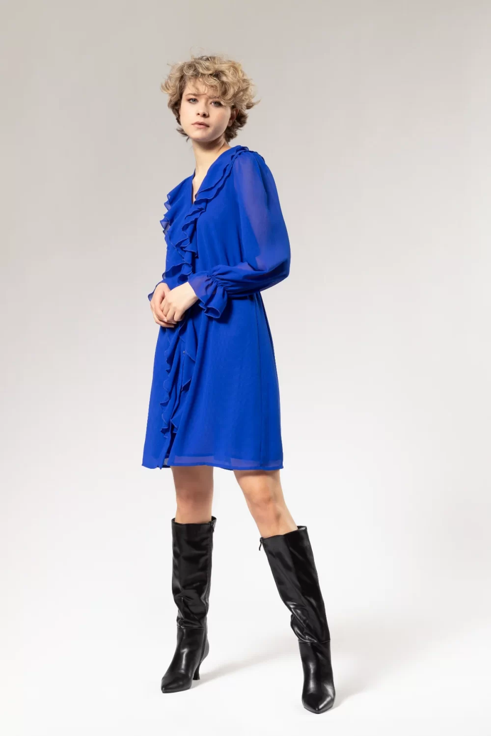 ABITO GEORGETTE CON VOLANT – DGF2565°