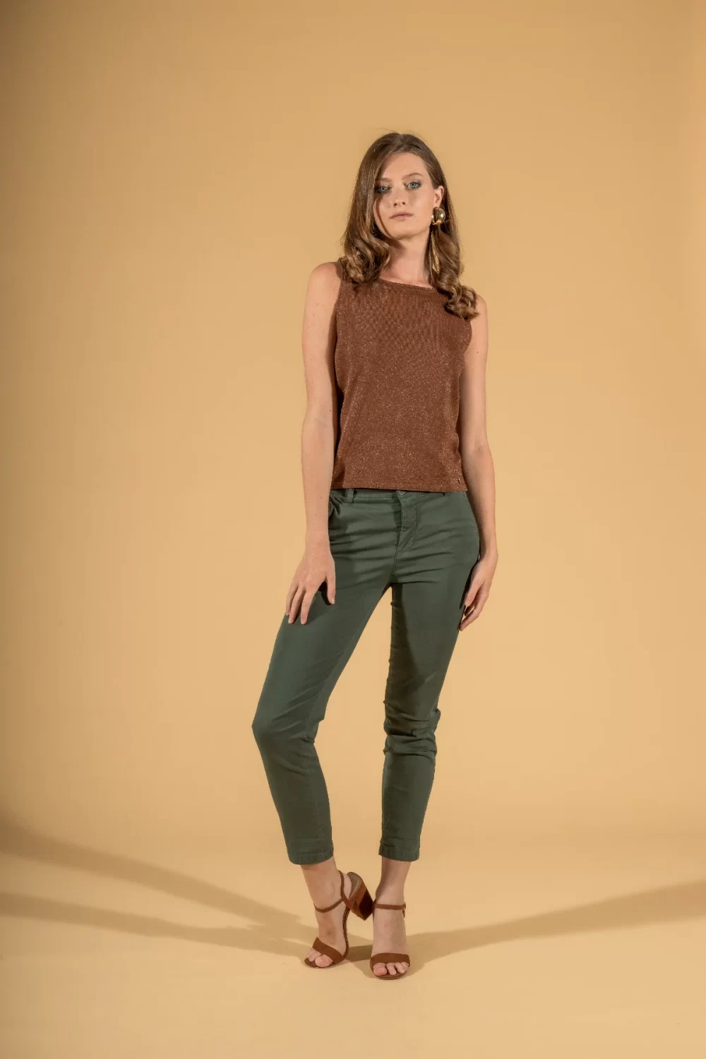 AURORA-PANTALONE T FILO TINTA UNITA GABARDINA – DGP1505°