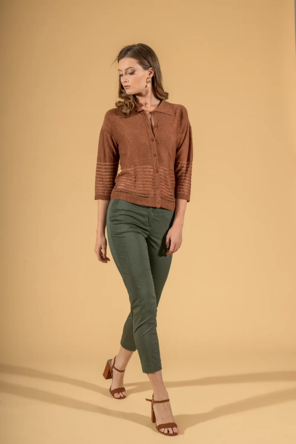 PANTALONE CAPRI RASO MICROFANTASIA – DGP1512°